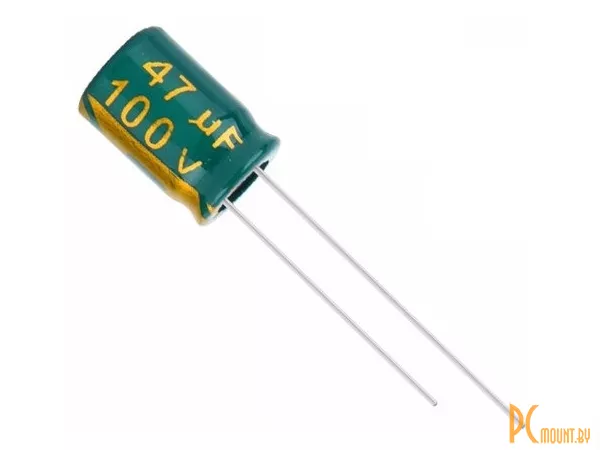 Конденсатор электролитический 47мкФ 100В, Chongx, Low ESR, 10x13, 105°C